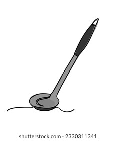 vector sketch vegetable scoop, sip single one line art, continuous 
