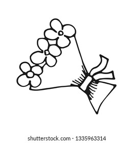 Vector sketch well on white background. Pencil hand draw illustration. Baby graphic abstract doodle
