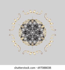 Vector sketch. Winter doodles hand drawn snowflake. Cute, simple vector snowflakes for postcard and poster graphic design for textile, wrapping paper, hand drawn style christmas winter backgrounds.