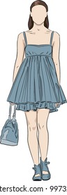 Vector sketch woman