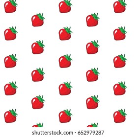 vector sketched strawberry pattern 