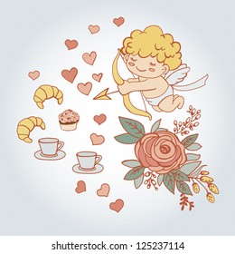 Vector sketches on the theme of Valentine's Day