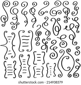 vector sketchig hand drawn dividers