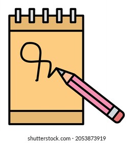 Vector Sketching Filled Outline Icon Design

