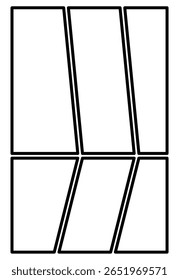 Vetor para esboçar em quadros e painéis. Histórico da página de quadrinhos ou mangá. storyboard de quadrinhos em branco, ideal para fundos, elementos de design ou materiais educacionais.