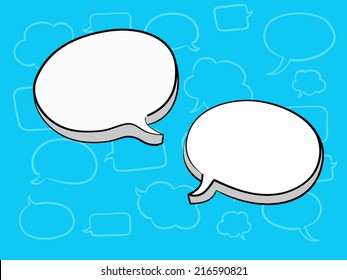 vector sketchy conversation speech bubbles