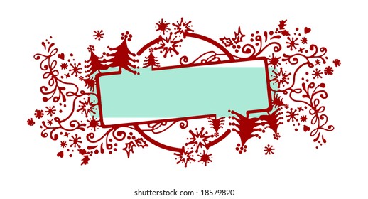 marco esquemático vectorial para Navidad