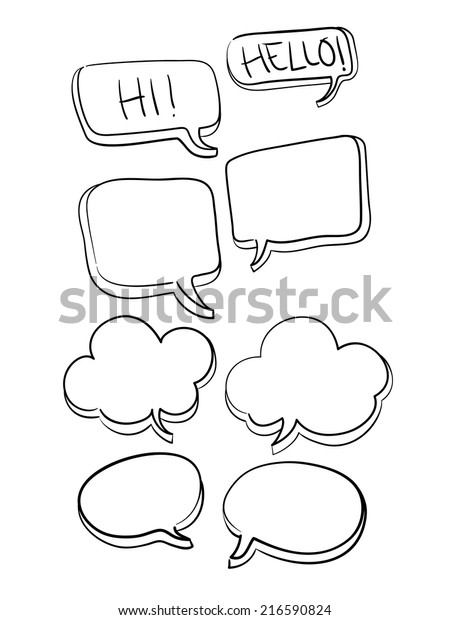 Download Vector Sketchy Speech Bubbles Stock Vector (Royalty Free ...