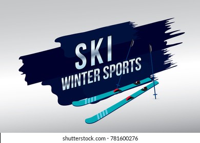 Vector of ski badge design. 