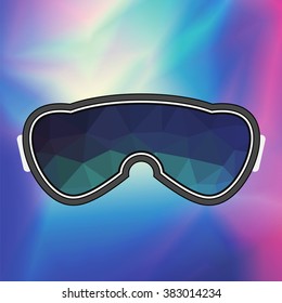 Vector Ski Goggle. Colorful Glasses