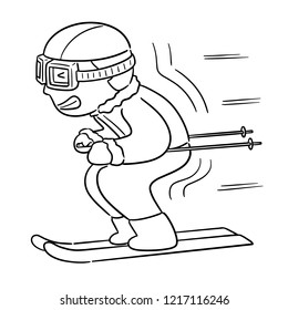 vector of skier