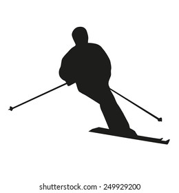 Vector skier silhouette