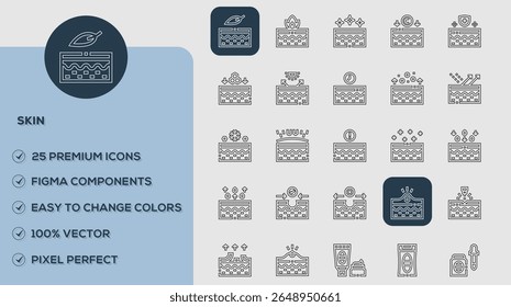 Conjunto de Ícones de Capa de Vetor - Ícones Planos Elegantes para Interface do Usuário e UX e Design da Web