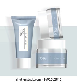 Vector Skincare Cosmetics Beauty Healthcare Tube & Jar Packaging