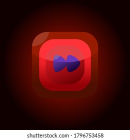 vector skip button of red glossy buttons for games ,video player and web, etc.