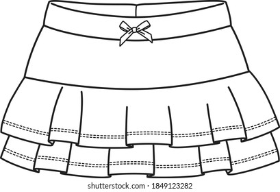 Vector skirt design for baby girl.