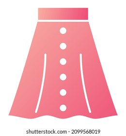 Vector Skirt Glyph Gradient Icon Design

