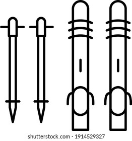 Diseño de iconos de esquema de esquinas vectoriales
