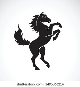 Vector of skittish horse design on white background. Animal. Horses logo or icon. Easy editable layered vector illustration.