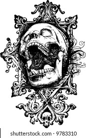 Vector skull 7 illustration