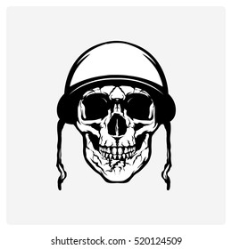 Vector Skull And Army Helmet 