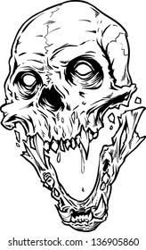 Vector skull artwork