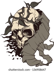 Vector skull artwork