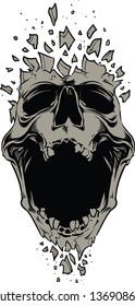 Vector skull artwork