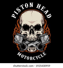 vector of skull biker badge logo illustration - Shutterstock ID 1925430959