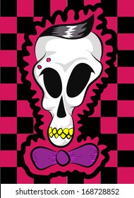 Vector Skull with  Bow Tie