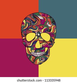 Vector Skull Colorful