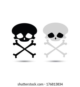 Vector skull and crossbones