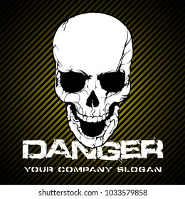Vector skull danger sign