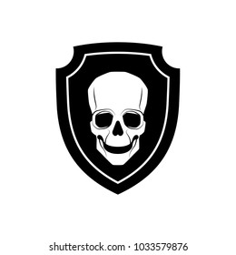 Vector skull danger sign