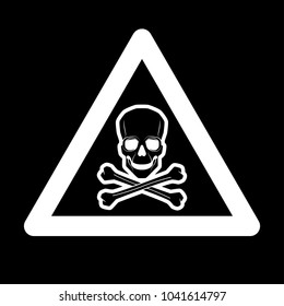 Vector skull danger sign