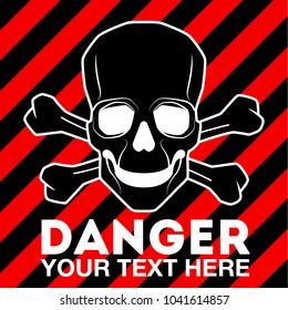 Vector skull danger sign
