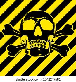 Vector skull danger sign