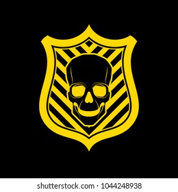 Vector skull danger sign