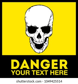 Vector skull danger sign