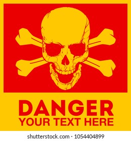 Vector skull danger sign