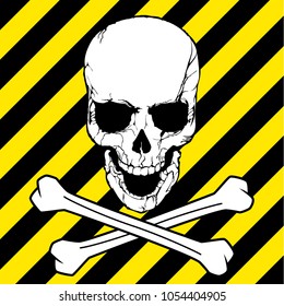Vector skull danger sign