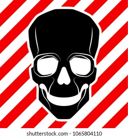 Vector skull danger sign