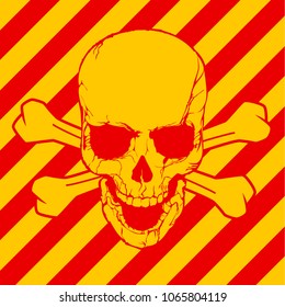 Vector skull danger sign