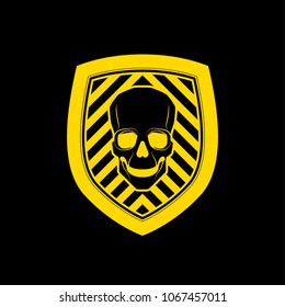 Vector skull danger sign