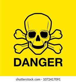 Vector skull danger sign