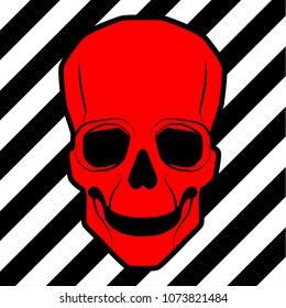 Vector skull danger sign