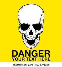 Vector skull danger sign