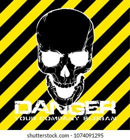 Vector skull danger sign