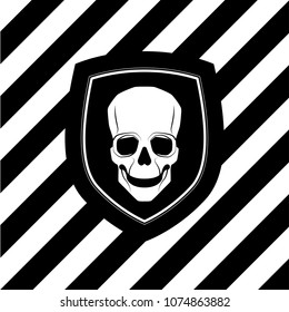 Vector skull danger sign