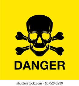 Vector skull danger sign